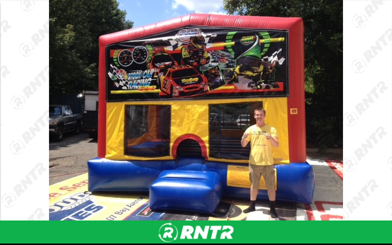 Generic Race Cars Combo w/slide and BB hoop – For rent in howell, new-jersey – Mr. Happy Party Rentals | RNTR.com – Image 1