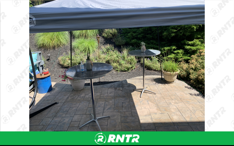 PS Furniture Round Cocktail Tables (42 High Top Marble) – For rent in lititz, pennsylvania – Tents For Rent LLC | RNTR.com – Image 1