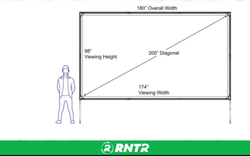 Generic SCREEN - PROJECTION 200in OUTDOOR – For rent in Edmonds, Washington – Miller\\\'s Equipment and Rent-All inc. | RNTR.com – Image 2 of 2