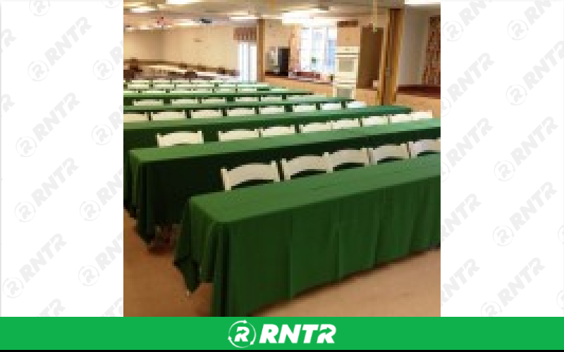 Generic Seminar/Conference/Buffet Tables -  8' (Picture shows 2 tables together) – For rent in howell, new-jersey – Mr. Happy Party Rentals | RNTR.com – Image 1