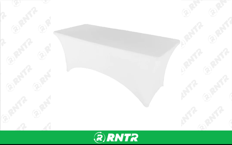 Generic Spandex for 6' & 8' Rectangle Tables – For rent in Howell, New Jersey – Mr. Happy Party Rentals | RNTR.com – Image 2 of 3