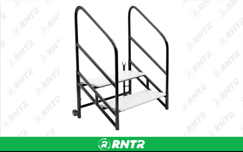 Generic Stage Steps with Railing – For rent in howell, new-jersey – Mr. Happy Party Rentals | RNTR.com – Image 1
