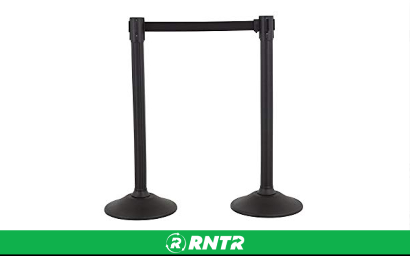 Generic STANCHIONS PER  PIECE - RETRACTABLE BLACK-8 FT – For rent in bayonne, new-jersey – Resnicks Party Rental | RNTR.com – Image 1