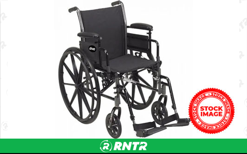 Generic Standard Wheelchair - 16in-18in – For rent in boynton-beach, florida – Home Medical Supply | RNTR.com – Image 1