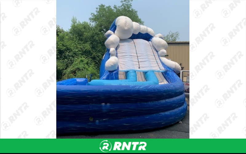 Generic Super Splash -  18' Dual Lane Water Slide – For rent in howell, new-jersey – Mr. Happy Party Rentals | RNTR.com – Image 1