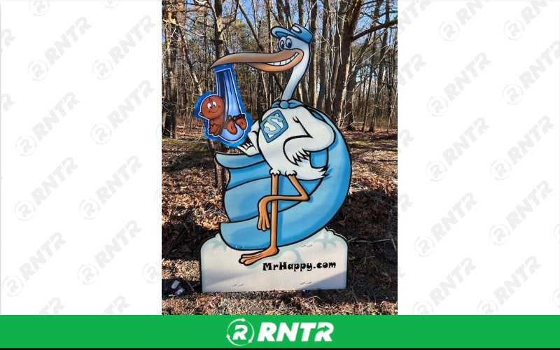 Generic Super Stork Boy Baby Announcement – For rent in howell, new-jersey – Mr. Happy Party Rentals | RNTR.com – Image 1