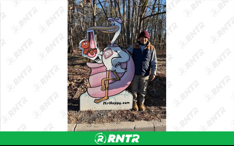 Generic Super Stork Girl Baby Announcement – For rent in Howell, New Jersey – Mr. Happy Party Rentals | RNTR.com – Image 2 of 3