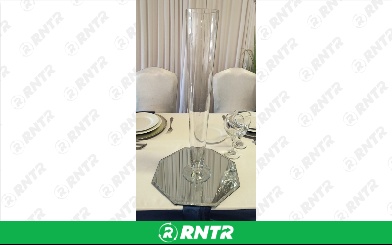 Generic Tall Glass Vase – For rent in Lilburn, Georgia – JVC's Party Rentals & Event Hall | RNTR.com – Image 2 of 2