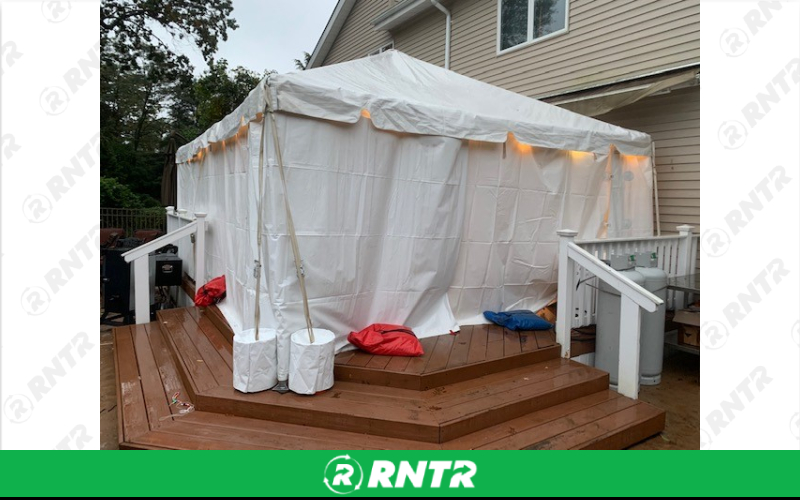 Generic Tent Sidewalls -  All White (20' sections) – For rent in howell, new-jersey – Mr. Happy Party Rentals | RNTR.com – Image 1