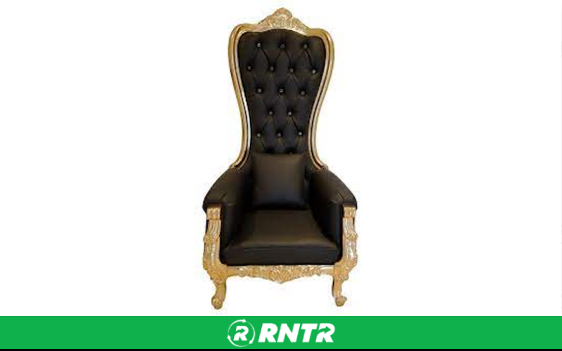 Generic THRONE CHAIR - LARGE GOLD/BLACK – For rent in bayonne, new-jersey – Resnicks Party Rental | RNTR.com – Image 1