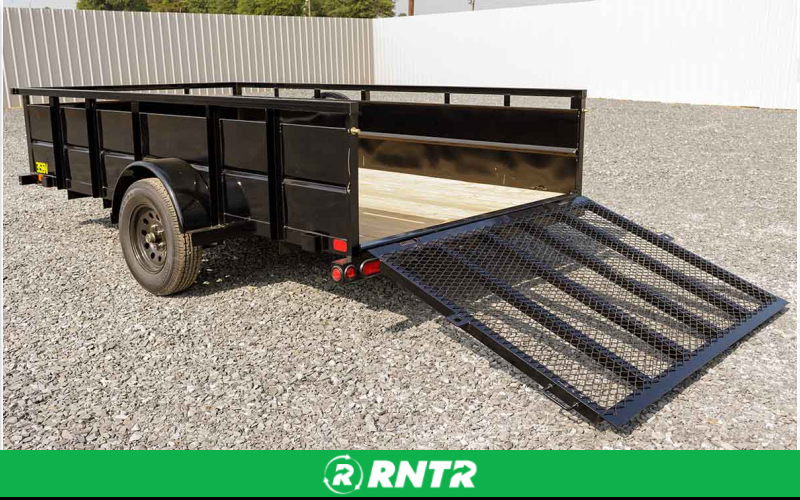 Carson Trailer - (WHITE) Utility Landscape 6x10 W Ramp – For rent in apache-junction, arizona – ALL AMERICAN RENTALS | RNTR.com – Image 1
