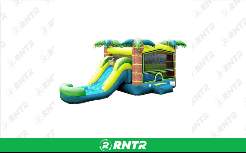 Generic Tropical Bounce House with Dry Slide (13 x 26) – For rent in Vancouver, Washington – Bounce-n-Battle | RNTR.com – Image 1 of 1