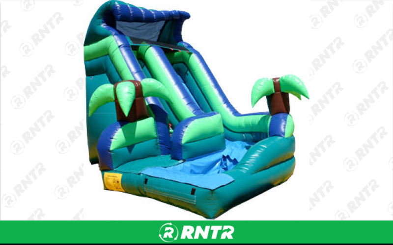 Generic Tropical Curvy Water Slide w Pool – For rent in Sachse, Texas – Fun Times Party Rental | RNTR.com – Image 2 of 2