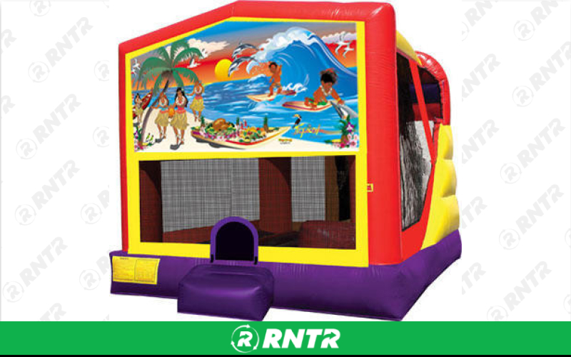 Generic Tropical Paradise Bounce House with Slide (16 x 21) – For rent in Vancouver, Washington – Bounce-n-Battle | RNTR.com – Image 1 of 1