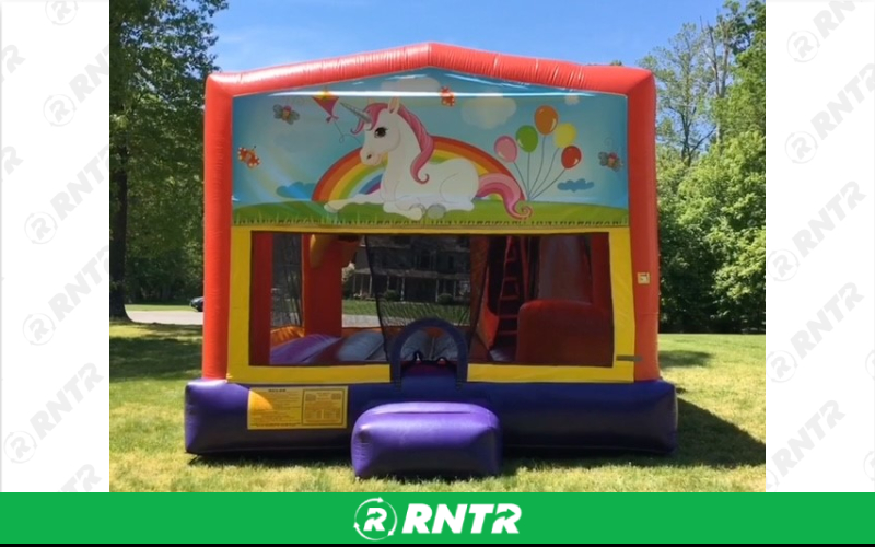 Generic Unicorn Combo w/slide and BB hoop – For rent in howell, new-jersey – Mr. Happy Party Rentals | RNTR.com – Image 1