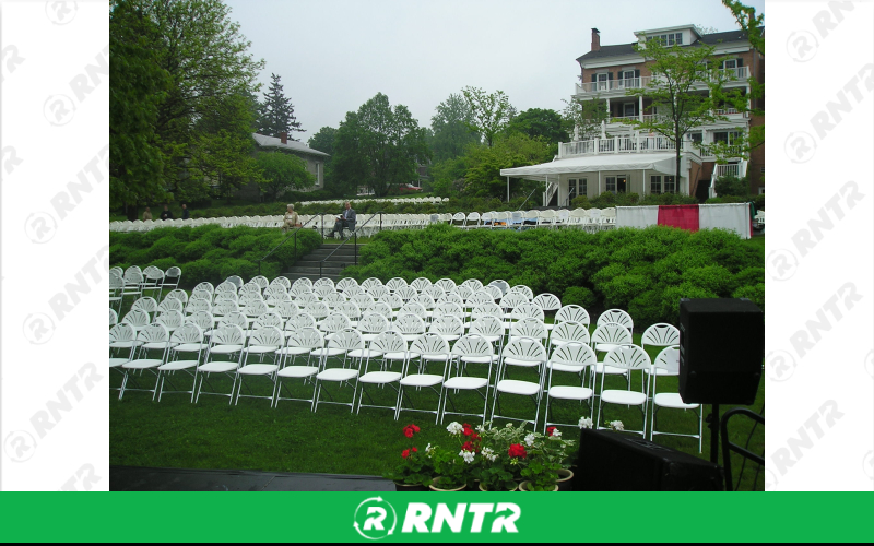 Generic White Folding Chair – For rent in Seneca Falls, New York – Upstate Party Rental inc | RNTR.com – Image 4 of 5