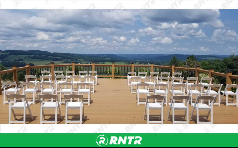 Generic White Padded Chair (resin) – For rent in Seneca Falls, New York – Upstate Party Rental inc | RNTR.com – Image 2 of 3