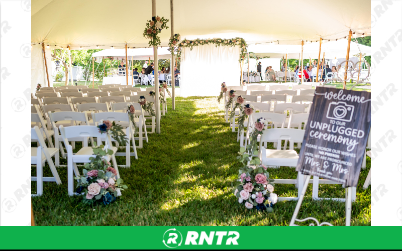 PS Furniture White Padded Folding Chair – For rent in Lititz, Pennsylvania – Tents For Rent LLC | RNTR.com – Image 2 of 6