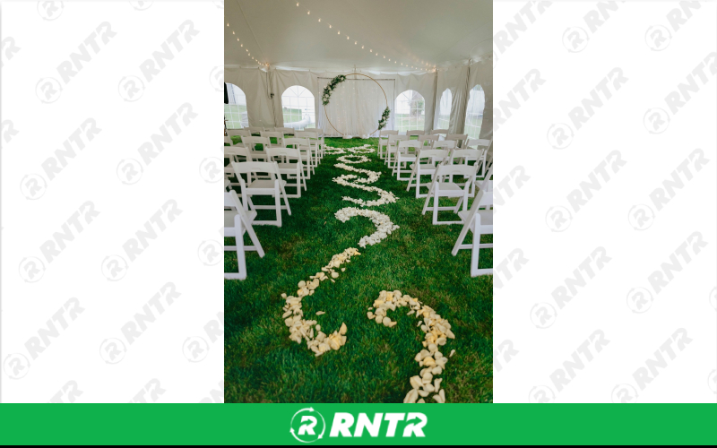 PS Furniture White Padded Folding Chair – For rent in Lititz, Pennsylvania – Tents For Rent LLC | RNTR.com – Image 3 of 6