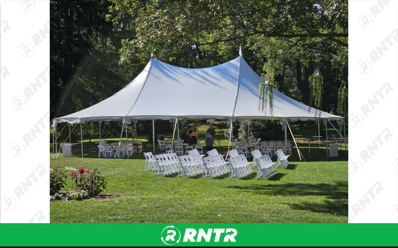 PS Furniture White Padded Folding Chair – For rent in Lititz, Pennsylvania – Tents For Rent LLC | RNTR.com – Image 4 of 6