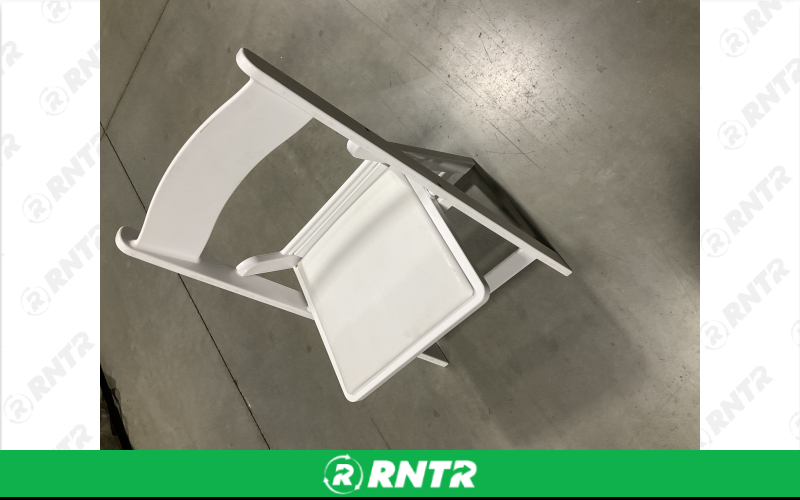 PS Furniture White Padded Folding Chair – For rent in Lititz, Pennsylvania – Tents For Rent LLC | RNTR.com – Image 6 of 6