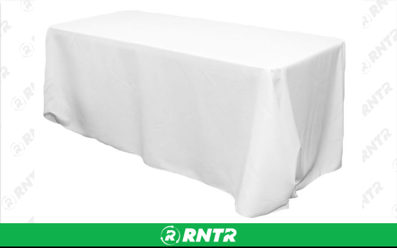 Generic White Rectangular Tablecloths - 90 x 132 – For rent in lilburn, georgia – JVC's Party Rentals & Event Hall | RNTR.com – Image 1