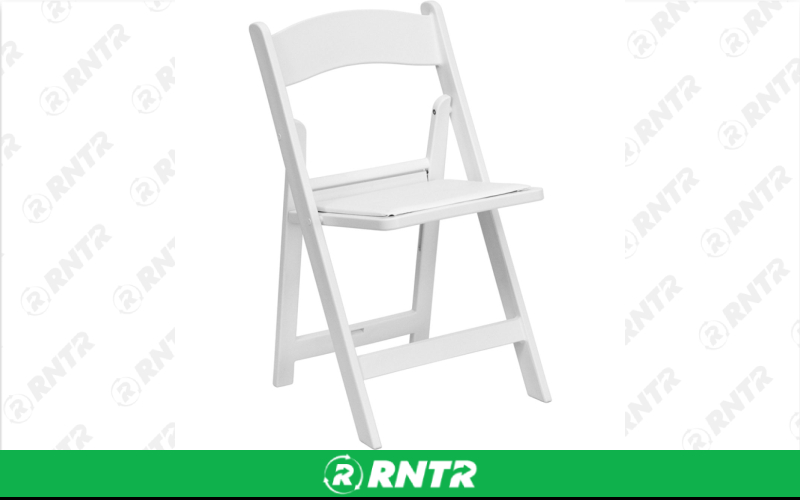 Generic White Resin Folding Chair – For rent in lilburn, georgia – JVC's Party Rentals & Event Hall | RNTR.com – Image 1