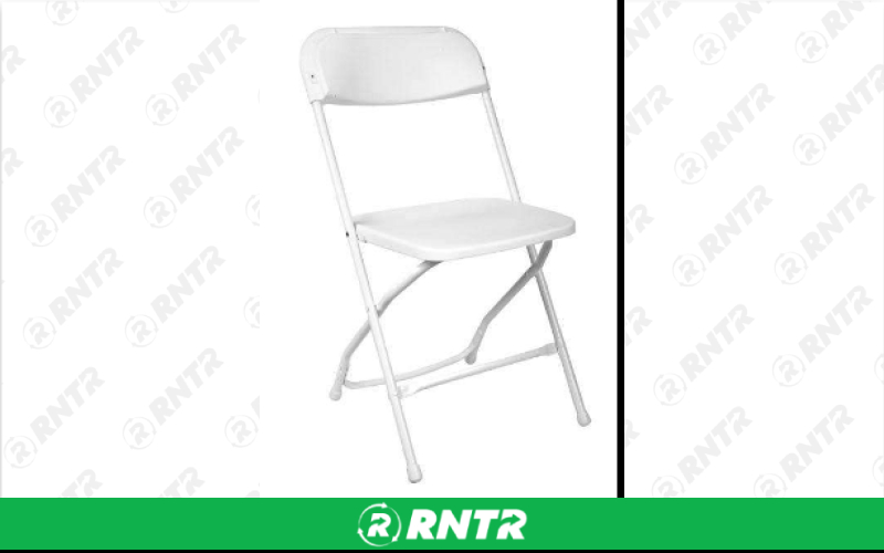 Generic White Folding Chair – For rent in Hiram, Georgia – Unlimited Party Rental | RNTR.com – Image 1 of 1