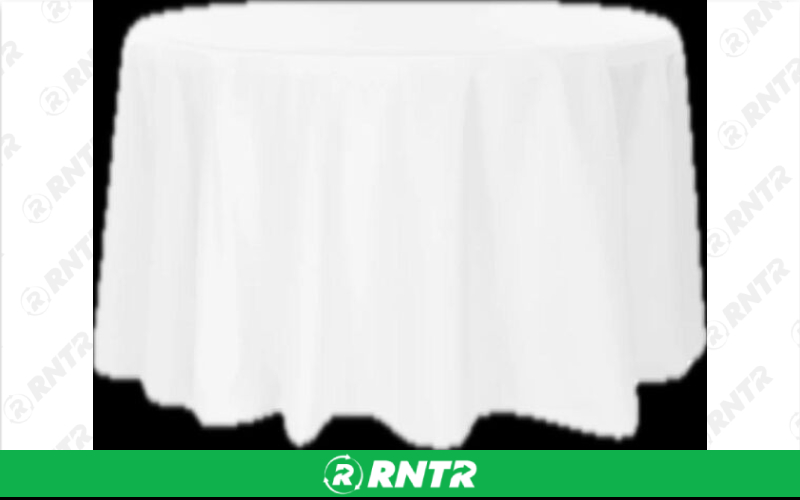 Generic 108 Round White Table Cloth – For rent in piedmont, south-carolina – Crimsontlc Tables Linen and Chairs | RNTR.com – Image 1