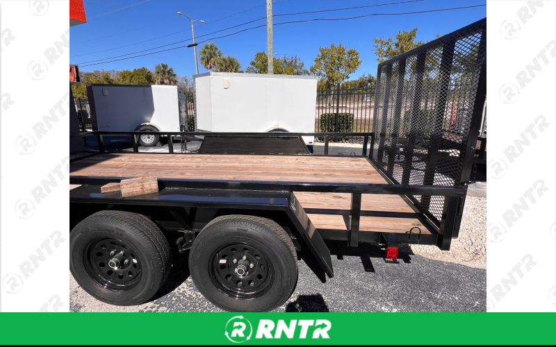 AJ Trailer 7x14 Utility Trailer - Tandem Axle – For rent in Fort Myers, Florida – BDCH Holdings LLC | RNTR.com – Image 7 of 7