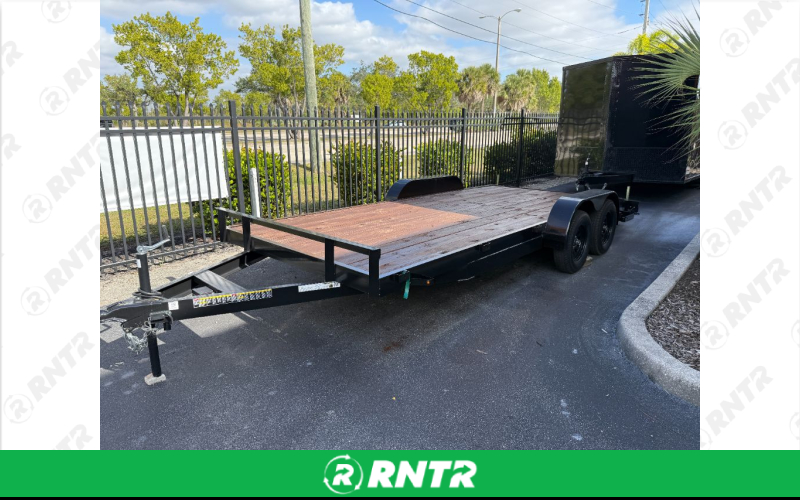 Carry On 7x18 Flatbed Trailer - Tandem Axle – For rent in fort-myers, florida – BDCH Holdings LLC | RNTR.com – Image 1