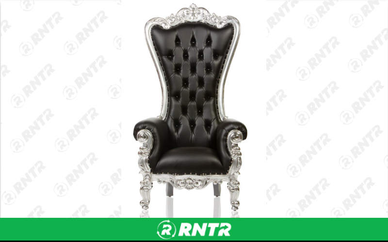 Generic Black and Silver Throne Chair – For rent in dacula, georgia – CrimsonTLC | RNTR.com – Image 1