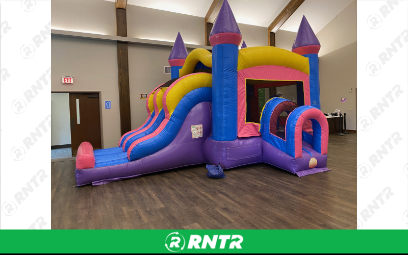 Generic BOUNCE N SLIDE (PINK/PURPLE) – For rent in nashville, tennessee – Backyard Bounce LLC | RNTR.com – Image 1