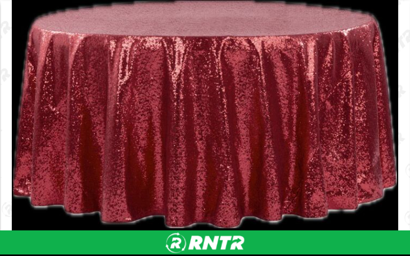 Generic Burgundy Sequin Table Cloth – For rent in piedmont, south-carolina – Crimsontlc Tables Linen and Chairs | RNTR.com – Image 1