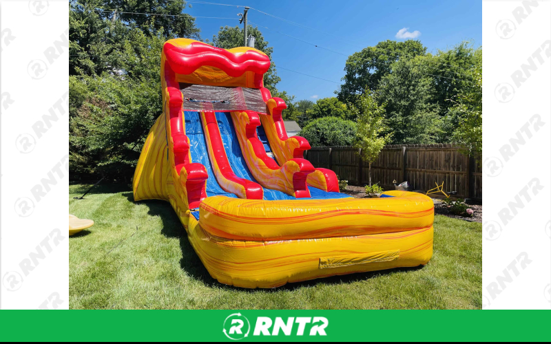 Generic FLAMMIN' WAVE - DUAL LANE WATER SLIDE – For rent in nashville, tennessee – Backyard Bounce LLC | RNTR.com – Image 1