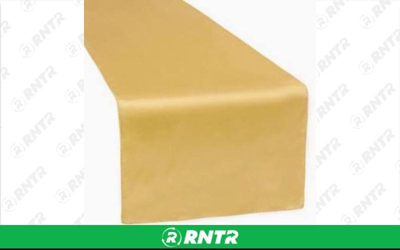 Generic Gold Table Runner – For rent in piedmont, south-carolina – Crimsontlc Tables Linen and Chairs | RNTR.com – Image 1