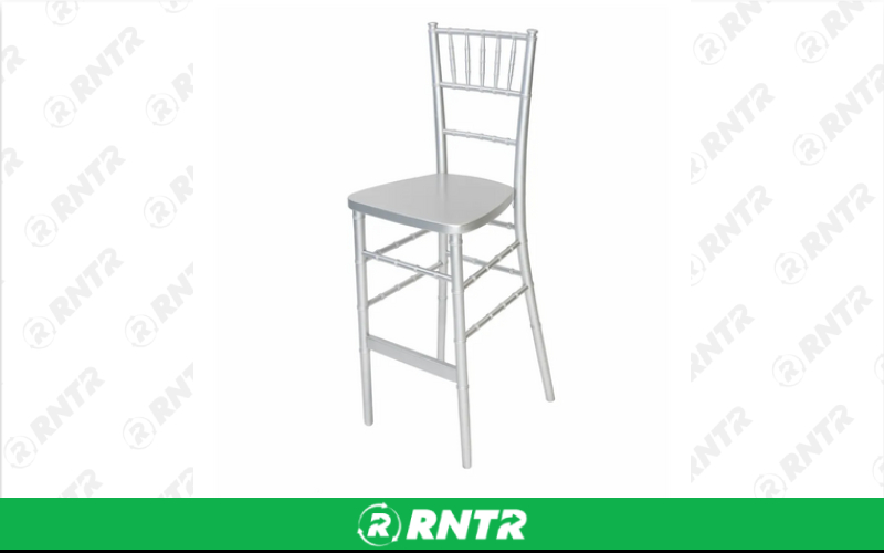 Generic Silver Chiavari Bar Stool – For rent in piedmont, south-carolina – Crimsontlc Tables Linen and Chairs | RNTR.com – Image 1