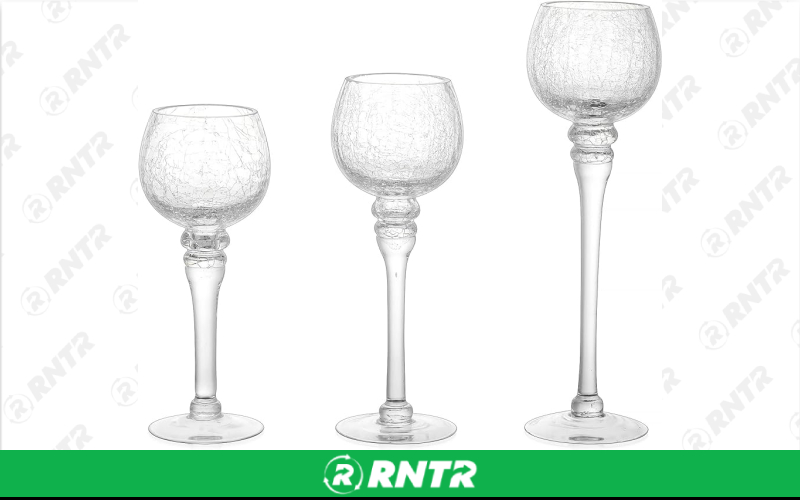 Generic 10 Glass Crackle Candle Holders – For rent in indianapolis, indiana – Ace Party Rental | RNTR.com – Image 1