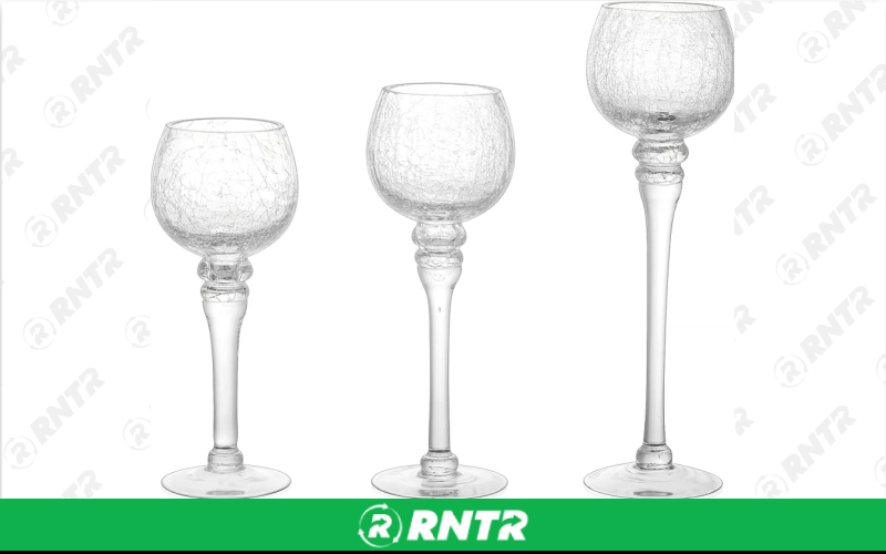 Generic 11 Glass Crackle Candle Holder – For rent in indianapolis, indiana – Ace Party Rental | RNTR.com – Image 1