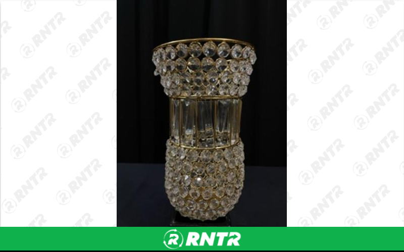 Generic 11.5 Gold Crystal Baguette W/ Candle Stick – For rent in indianapolis, indiana – Ace Party Rental | RNTR.com – Image 1