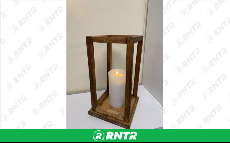 Generic 12 Wooden Box Lantern – For rent in indianapolis, indiana – Ace Party Rental | RNTR.com – Image 1