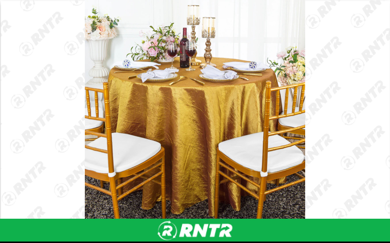 Generic 120 Round Crushed (Antique Gold) – For rent in indianapolis, indiana – Ace Party Rental | RNTR.com – Image 1