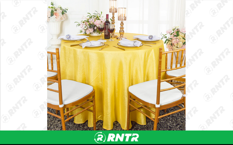 Generic 120 Round Crushed (Canary Yellow) – For rent in indianapolis, indiana – Ace Party Rental | RNTR.com – Image 1