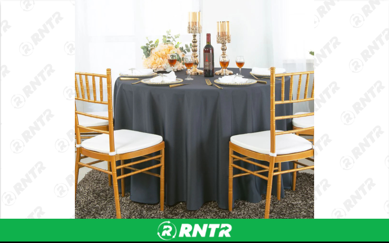 Generic 120 Round Crushed  (Charcoal) – For rent in indianapolis, indiana – Ace Party Rental | RNTR.com – Image 1