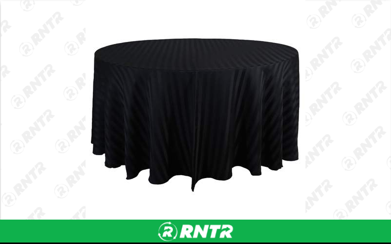 Generic 120 Round Imperial Striped (Black) – For rent in indianapolis, indiana – Ace Party Rental | RNTR.com – Image 1