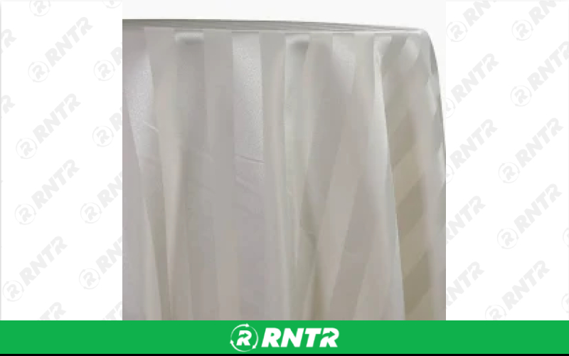 Generic 120 Round Imperial Striped (Ivory) – For rent in indianapolis, indiana – Ace Party Rental | RNTR.com – Image 1