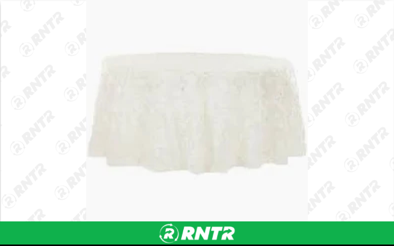 Generic 120 Round Pinchwheel Satin (Ivory) – For rent in indianapolis, indiana – Ace Party Rental | RNTR.com – Image 1
