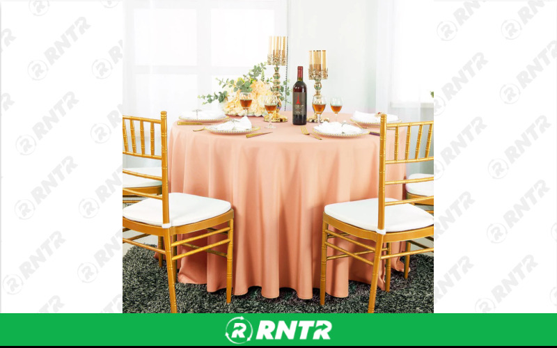 Generic 120 Round Polyester (Apricot) – For rent in indianapolis, indiana – Ace Party Rental | RNTR.com – Image 1