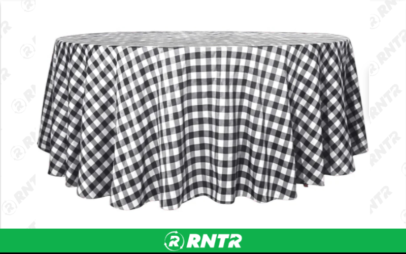 Generic 120 Round Polyester (Black & White Checkered) – For rent in indianapolis, indiana – Ace Party Rental | RNTR.com – Image 1