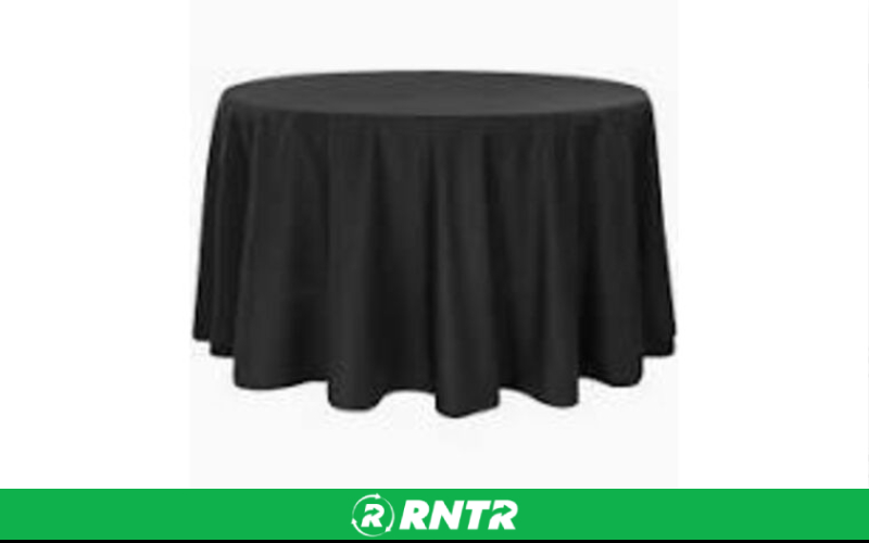 Generic 132 Round Linen - Black – For rent in salt-lake-city, utah – All CIty Event Rentals | RNTR.com – Image 1